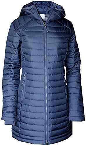 Columbia Women&#39;s White Out Mid Omni Heat Long Hooded Jacket Navy - $94.46