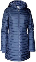 Columbia Women&#39;s White Out Mid Omni Heat Long Hooded Jacket Navy - $94.46