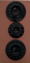 Lot 3 Vintage Plastic Carved Buttons on Cardboard - £5.39 GBP