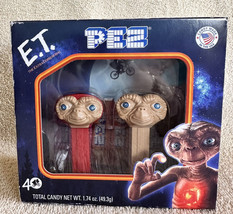 E.T. 40th Anniversary Pez Dispenser W/ 2 Dispensers &amp; 6 Candy Pack Refills Nib - ₹1,434.79 INR