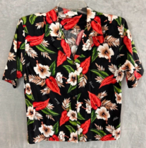 Shannon Marie Hawaii Women&#39;s Shirt Large Floral Hawaiian hibiscus tropical - £21.10 GBP