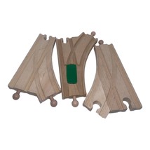 3 pieces Curved Switching Track Wooden Train Thomas Brio Replacement Add-On - $11.85