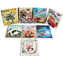 8 Pc Lot - Vintage Little Golden Books Disney Cars, Santa, TMNT, etc 1950 - 2017 - £9.50 GBP