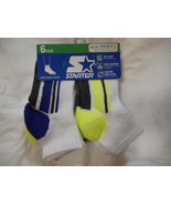 Boys Starter Ankle Socks 6 Pair Size Small 6- 9 1/2 White Stripes Arch S... - $13.32 CAD