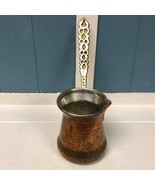 Turkish Hand Hammered Copper Coffee Pot Ibrik Kettle 4.5” T X 3.3&quot; - $54.27 CAD