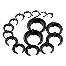 Rylic crescent shaped horseshoes taper set pincher septum rings gauges 14g 12g 8g 6g 4g thumb200