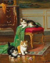 Three kittens are playing Art Giclee Printed Oil Painting Print - $8.59+