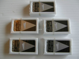 50 FEATHER Double Edge Razor Blades Hi-Stainless 5 Per pack (10 Packs) - $16.75