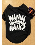 Buttons &amp; Bones Halloween Dog T-Shirt Wanna Hang Size Medium - $13.73