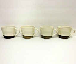 STARBUCKS COFFEE COMPANY LOT (4) 12 oz 2013 BRONZE DIPPED IVORY WIDE CUPS  - £50.39 GBP