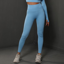 High Waist Seamless Yoga Pants Women&#39;s Solid Color Full Length Leggings Fitness  - £17.46 GBP