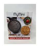 My Mini Santa Waffle Maker Red Nonstick Compact Holiday 5&quot; Limited Edition - $10.37