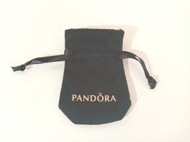 Pandora jewelry Charm pouch Anti Tarnish Black Velvet Gift Bag Black Pink Liner - £8.90 GBP