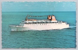 M S Bolero Cruise Ship Maine Nova Scotia Luxury Travel 1970s Vintage Postcard - $6.90