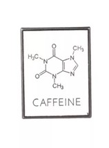 Caffeine Molecular Structure, Science &amp; Humor Metal Enamel Pin - $6.00