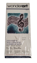 Wonderart Treble Clef Music Note Latch Hook Kit 12 x 12 in Wall Art Pillow Rug - £11.03 GBP