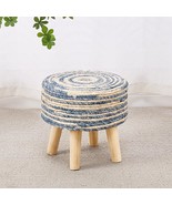 Turntable Ottoman Natural Seagrass Footstool Poufs Hand Weave Eco-Friend... - €44,19 EUR