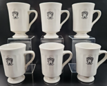 6 Syracuse China Parolisi Footed Mugs Set Vintage Restaurant Ware Coffee... - $88.77