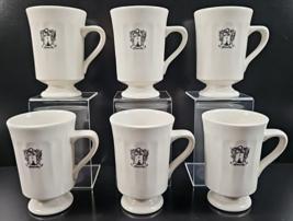 6 Syracuse China Parolisi Footed Mugs Set Vintage Restaurant Ware Coffee... - £69.80 GBP