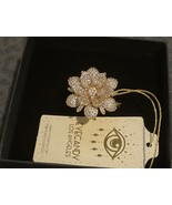 Eye Candy Gold crystal flower adjustable Ring - $49.95