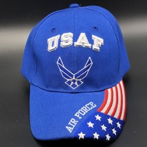Us Air Force Hat American Flag Cap Kys One Size USAF Blue Red - $7.91