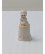 Precious Moments Love Conquers All #12254 Porcelain Thimble 2&quot; 1984 Sam ... - $11.88