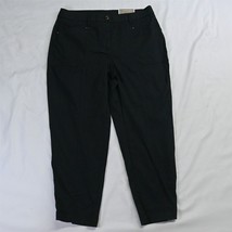 NEW Chico&#39;s .5 / 6 Black Comfort Waist Utility Crop Pants - £17.39 GBP