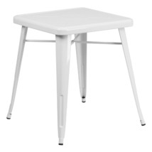 Flash Furniture 24 in. Metal Indoor-Outdoor Table- Square - White - $3,585.45 MXN