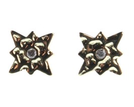 NEW Kevia 18K Gold Plated Cubic Zirconia Crystal Starburst Post Stud Ear... - $14.99
