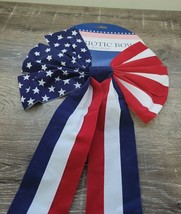 Patriotic Bow 4th of July Memorial Day! 26 &quot; Red, White and Blue Stars Flag - £12.37 GBP