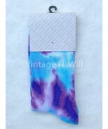 Urban Outfitters Mens Sapphire Blue Two Tone Tie Dye Retro Varsity Crew ... - $5.45