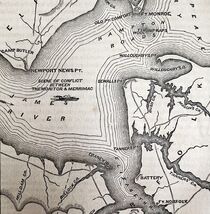Civil War Map Fortress Monroe And Its Environs 1862 Victorian Military DWY3 - €34,64 EUR