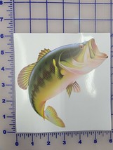 Large mouth Bass Fishing Fish vinyl custom car truck time decal 6&quot; Reali... - $3.95