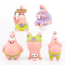 New 5pcs/et Cute SpongeBoob Patriick Star Model Figure Toys 9-10cm - £19.31 GBP