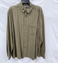 REI R.E.I. Moss Green Long Sleeve Men Camp Shirt XL - $285.10 MXN