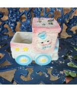 VTG Ceramic Baby Planter Music Box Bassinet Nancy Pew Japan Train Lamb - $285.10 MXN