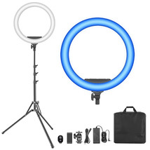 Neewer 19-inch RGB LED Ring Light with Stand, 60W Dimmable Bi-Color 3200... - $172.89