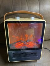 Portable Electric Fireplace Heater With Thermostat 1500w Extreme Low Power - $29.24