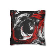 Decorative Throw Pillow Covers With Zipper - Set Of 2, Decorative Black Red Whit - £29.98 GBP