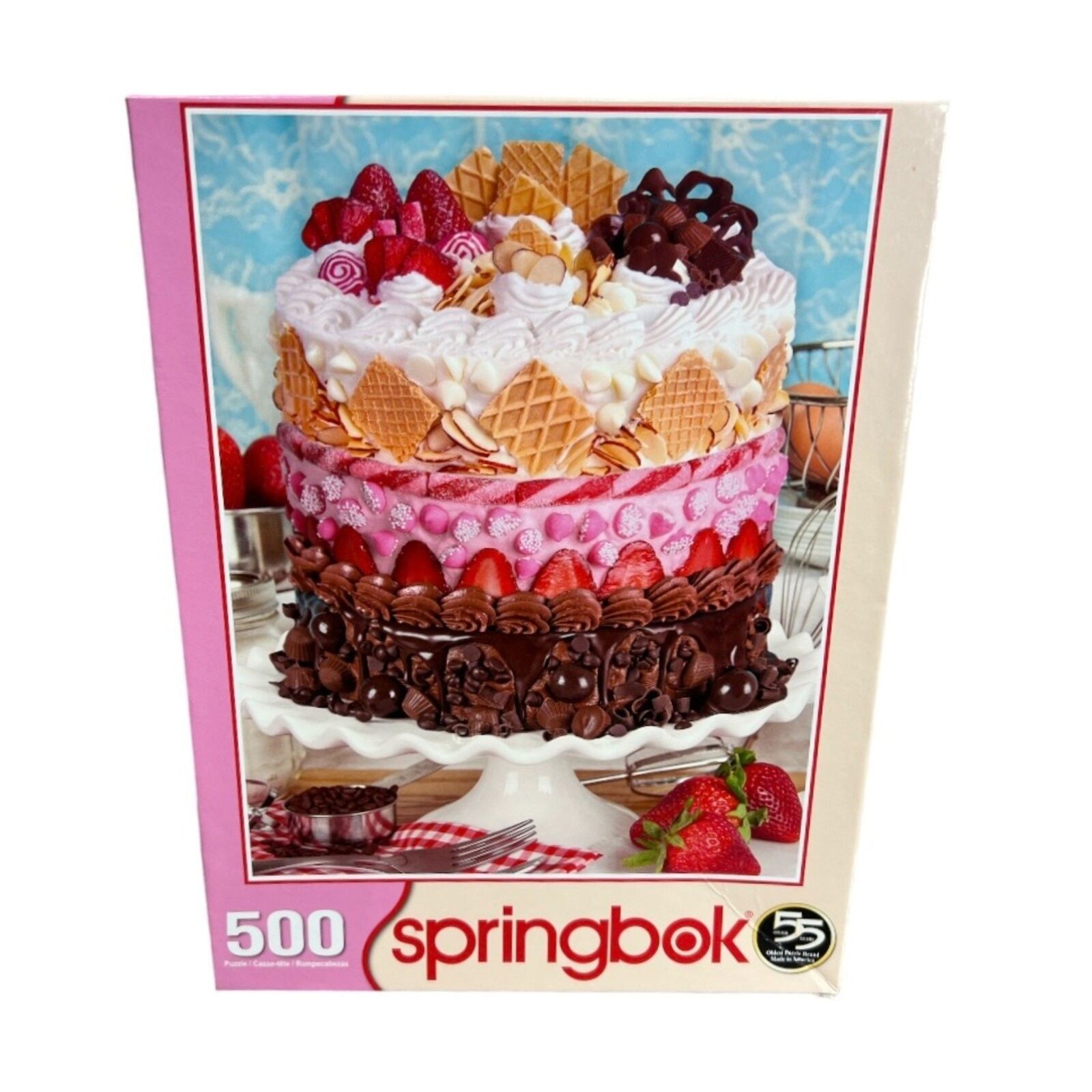 Springbok Jigsaw Puzzle 500 piece Desert Icing on the cake family game  - $13.86