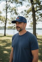 Placid Lakes Volunteer Fire Department Navy Bue Vtg Meshback Trucker Hat... - $24.87