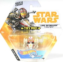 1 Ct Star Wars Hot Wheels Luke Skywalker X Wing Fighter Die Cast Battle ... - $10.99