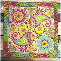 Limited Girl Scouts Scarf Bandana Little Brownie Bakers Paisley Colorful Neon - £6.25 GBP