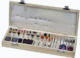 228 piece Rotary Tool Accessories Set with Wooden Storage Box - £22.90 GBP