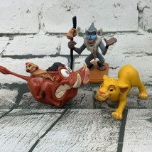 Disney The Lion King Vinyl Plastic Figures Lot of 3 Simba Rafiki Timon P... - $14.84
