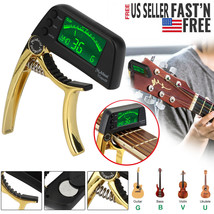 Professional Clip-On Chromatic Acoustic Electric Capo Guitar Bass Ukulel... - $28.49