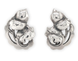 Sterling Kalo Oak Leaf and Acorn Earrings Handwrought by Bjarne Axness (... - €263,74 EUR