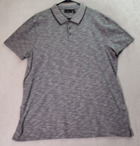 Marc Anthony Polo Shirt Mens 2XL Gray Cotton Slim Fit Short Sleeve Slit ... - $16.59
