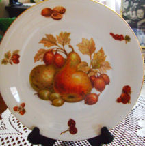 Seltmann Weiden Dessert Plate-Fruits &amp; Nuts Pattern-Pears-Bavaria-1940&#39;s  - £5.23 GBP