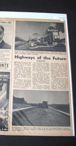Washington Star Highways of the Future Magazine Article - January 9, 1955  - £11.73 GBP